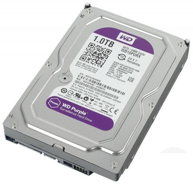 

Жесткий диск Western Digital Purple 1TB 64MB 5400rpm WD10PURX 3.5 SATA III