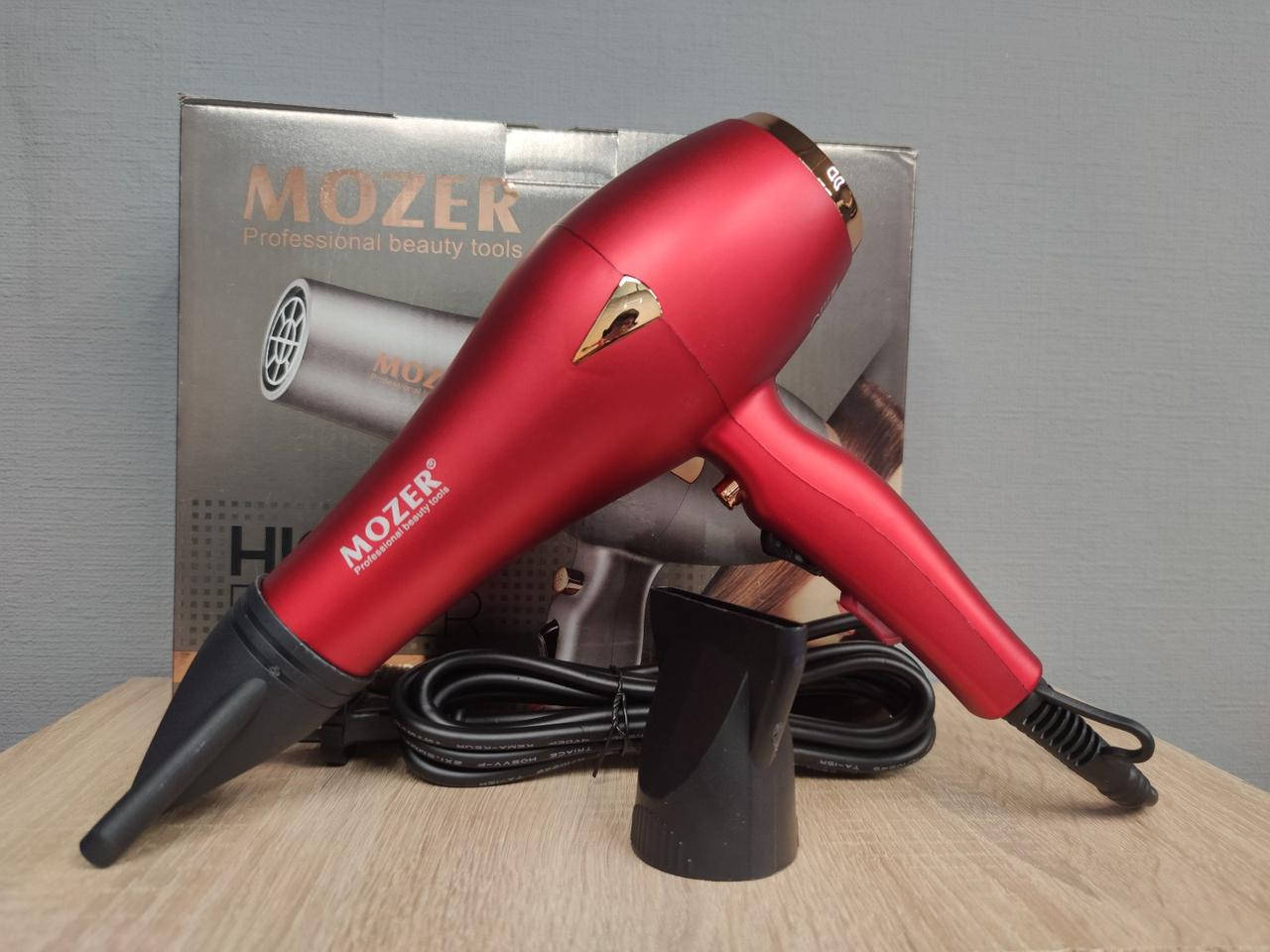

Фен Mozer MZ 9951 Red для укладки волос с 2 насадками