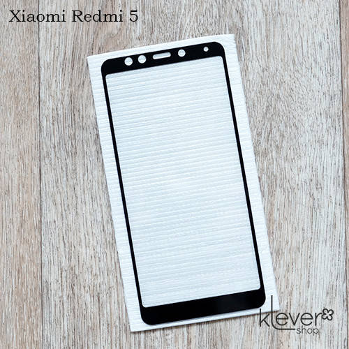 

Защитное стекло для Xiaomi Redmi 5, Full Cover, black silk, Черный