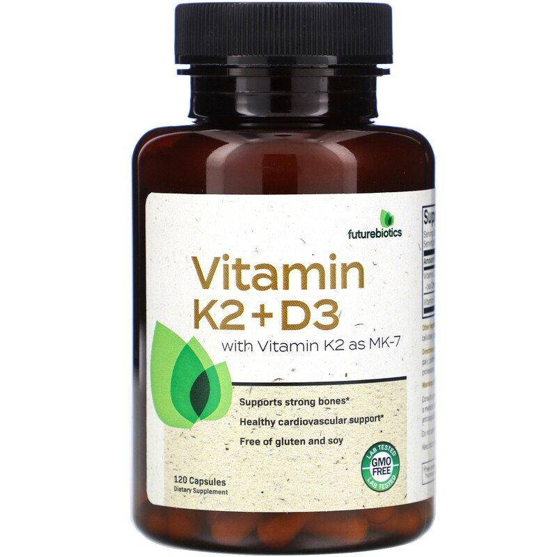 

FutureBiotics Vitamin K2 + D3 with Vitamin K2 as MK-7 120 капсул