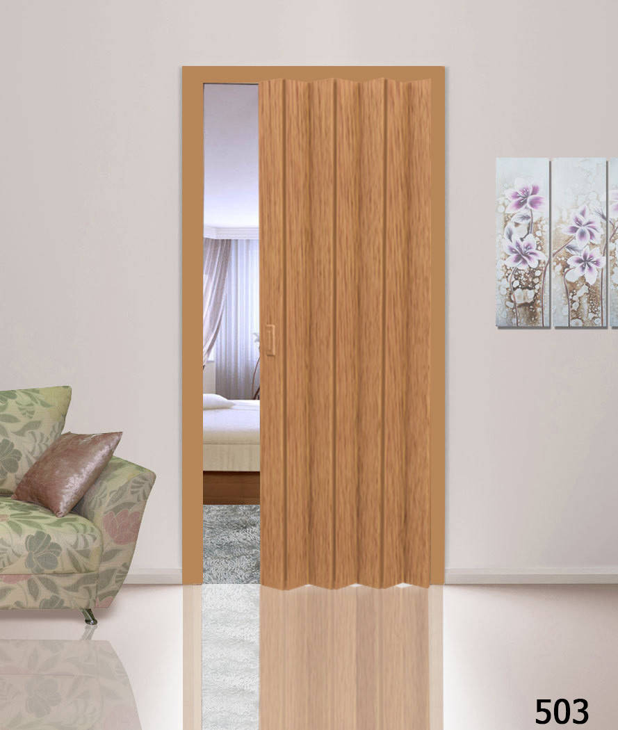 

Дверь гармошка бук 5, Белый