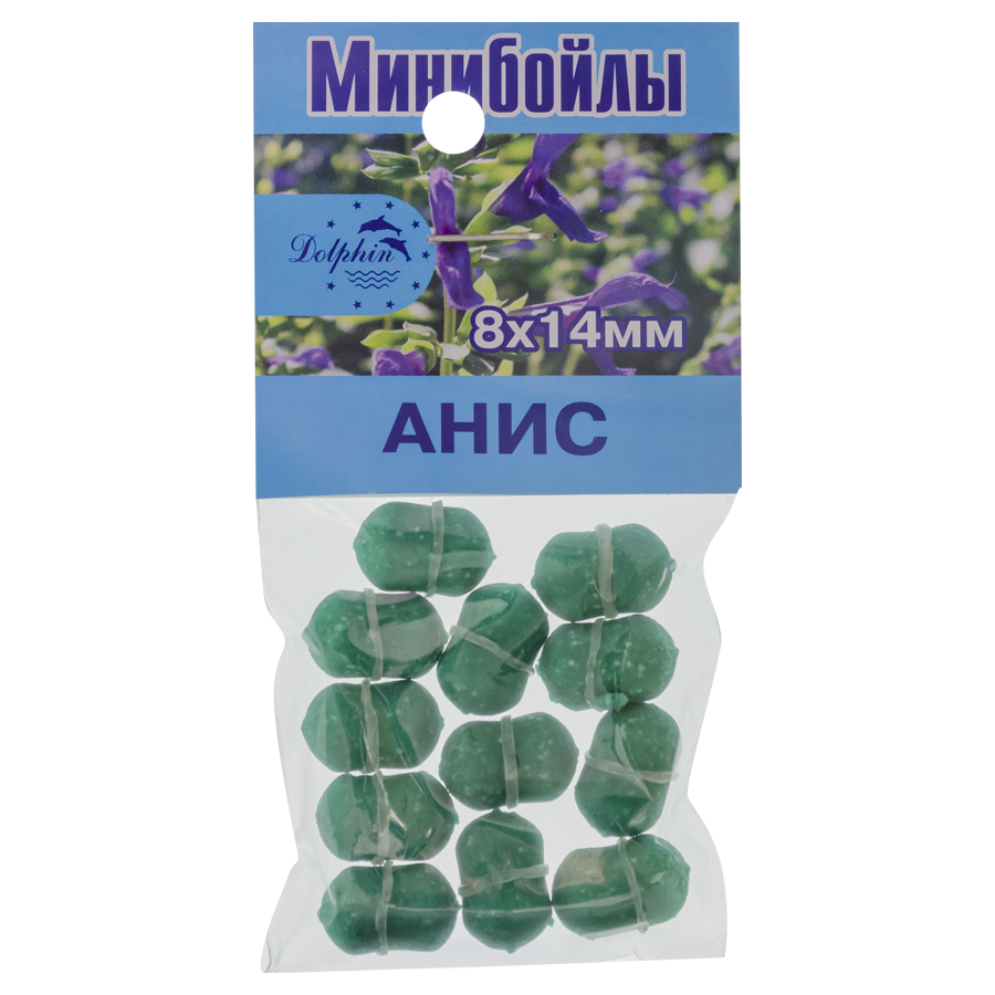 

Мини-бойлы тонущие Dolphin 8X14mm Анис