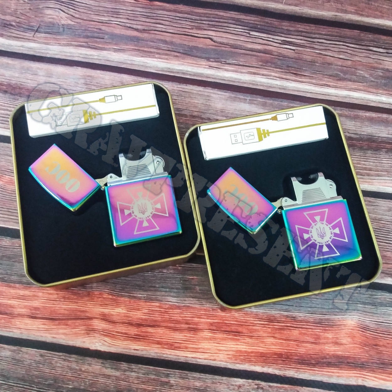 

Импульсная USB-зажигалка с нанесения гравировки. Хамелеон, Фиолетовый