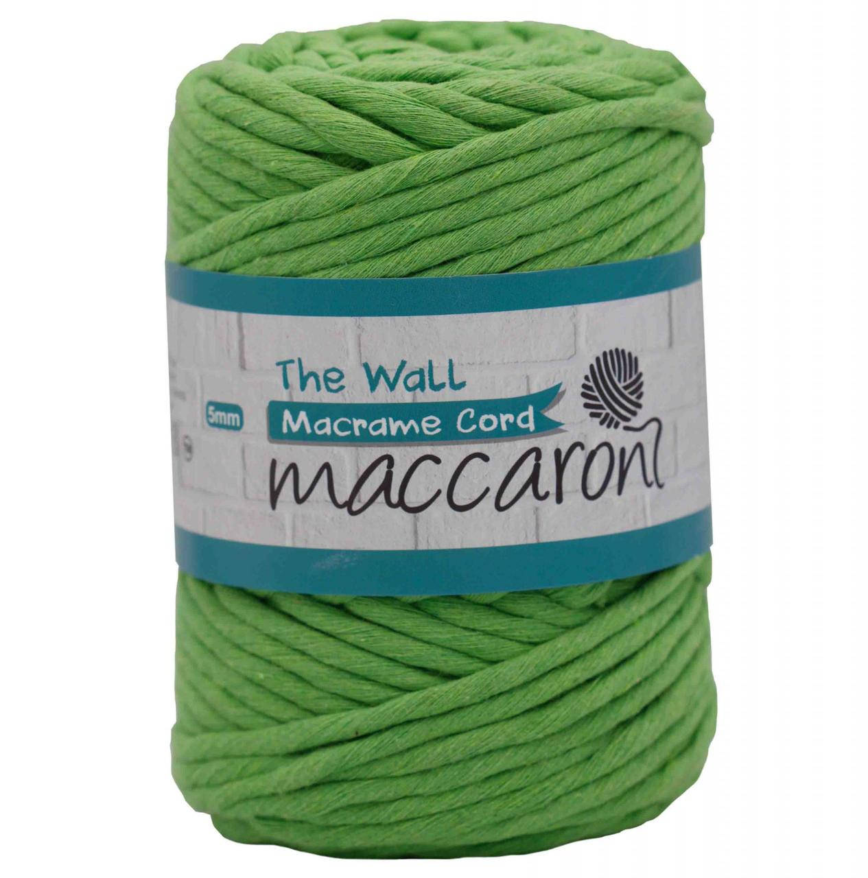 

Эко Хлопковый Шнур Macrame Cord The Wall Maccaroni 5 mm , салатовый, Зелёный
