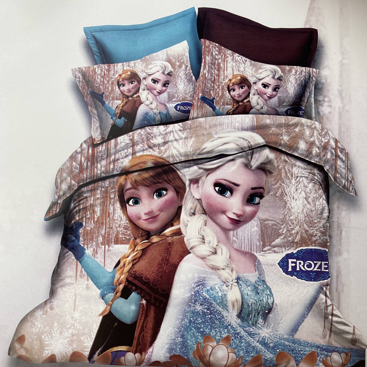 

Детское постельное белье байка Фрозен. Полуторный Фланель., Разные цвета