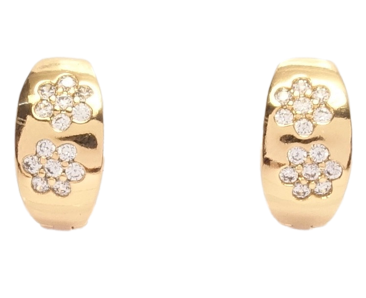 

Серьги Xuping Позолота 18K колечки "Цветочная пара инкрустация цирконий"