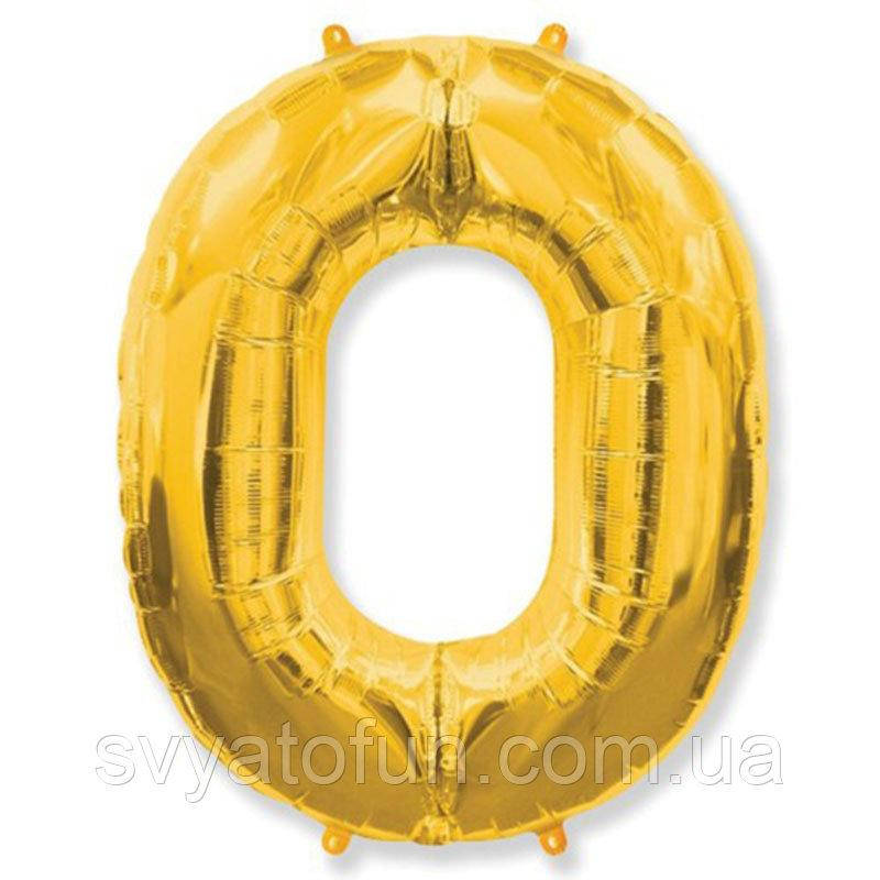 

Фольгированный шар цифра "0" золото 40" FlexMetal
