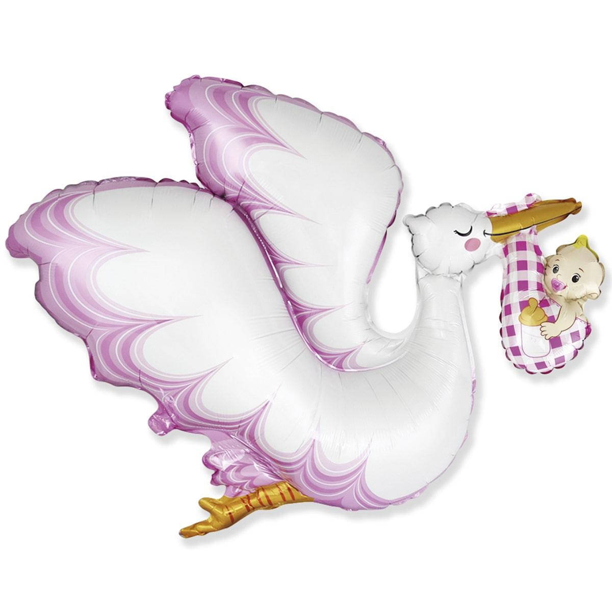 

Лелека з дівчинкою 80 см x 96 см, Розовый