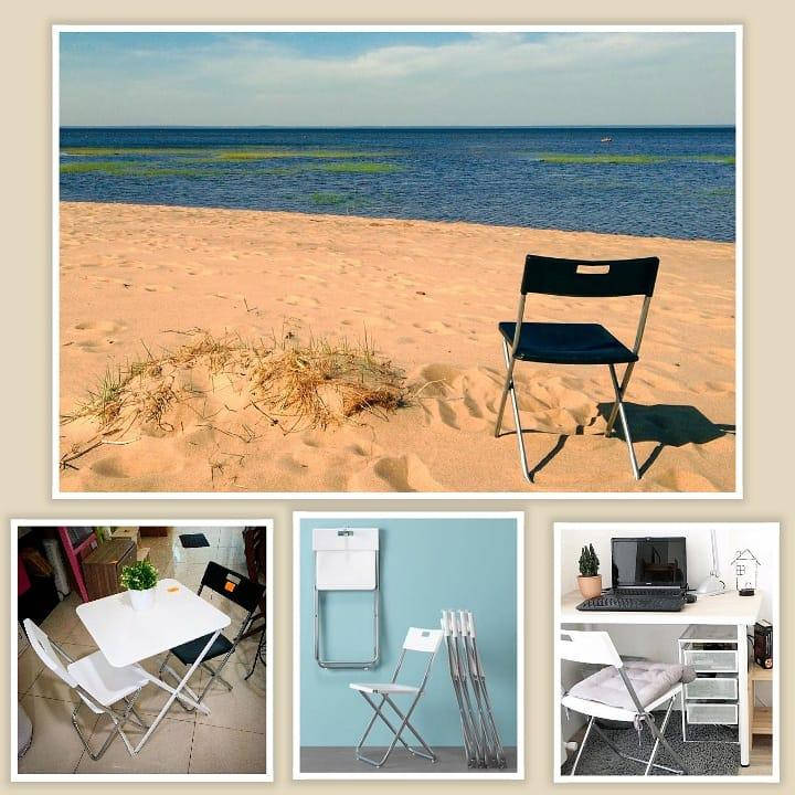 

Раскладной стул ikea GUNDE, Белый