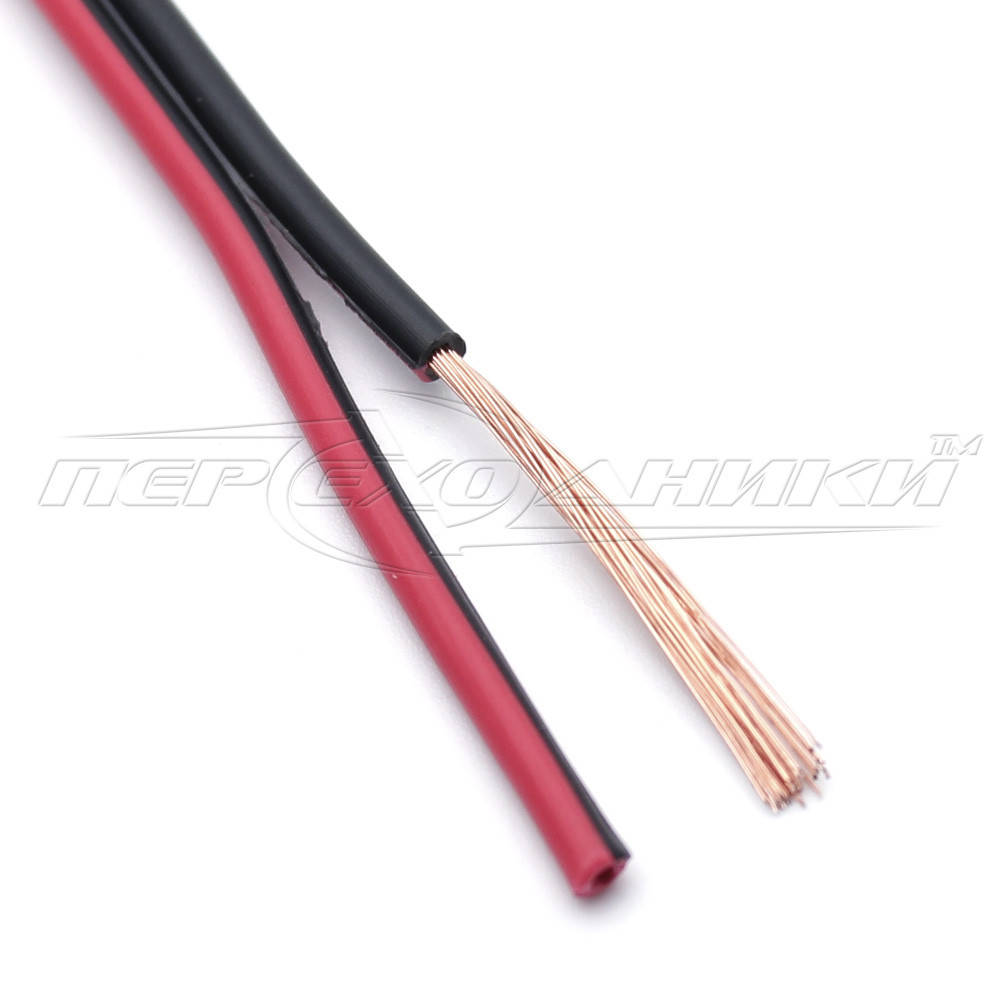 

Кабель акустический CCA 2x0.5 мм кв. черно-красный