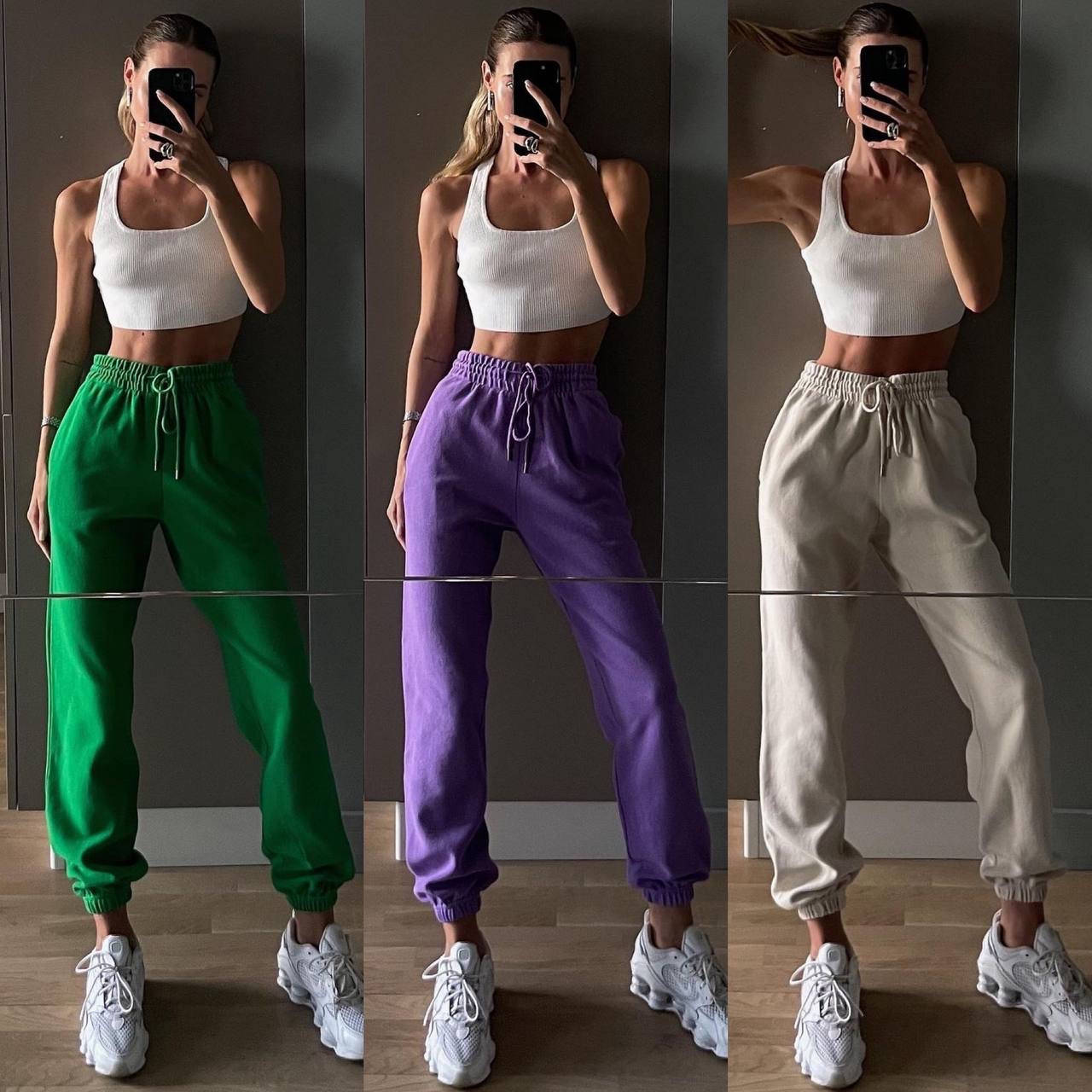 

Брюки женские спортивные трикотажные яркие весна-лето