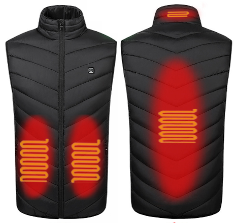 

USB Термо жилет с подогревом с воротником Eco-obogrev C-4 5V 4 зоны обогрева, 2 термостата, хлопок.