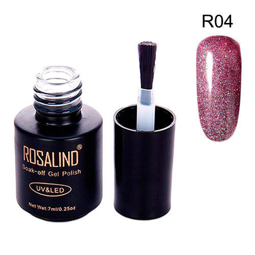 

Гель-лак для ногтей маникюра 7мл Rosalind, шиммер, R04 сиреневый