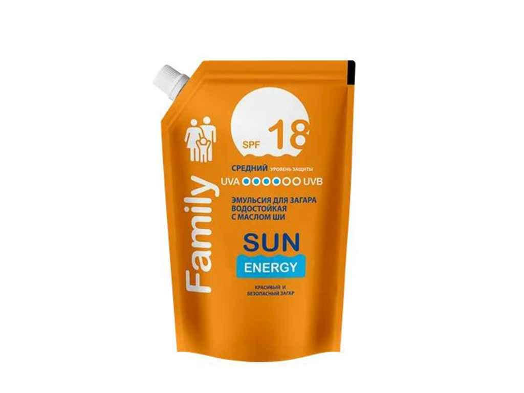 

Емульсія для засмаги SPF-18 200 мл ДОЙ-ПАК ТМ SUN ENERGY
