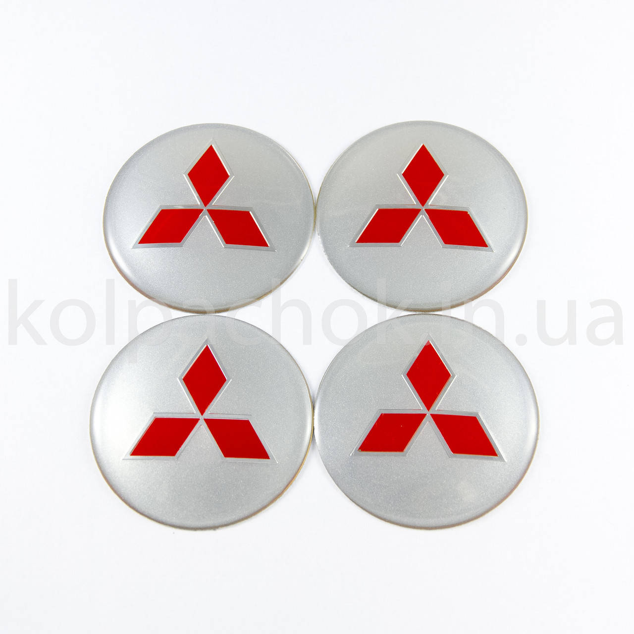 

Наклейки для колпачков на диски Mitsubishi серые (65мм), Серый