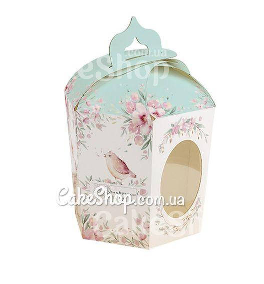 

Коробка для пасхальных куличей 14,5х16,5х16 см, Птичка голубая