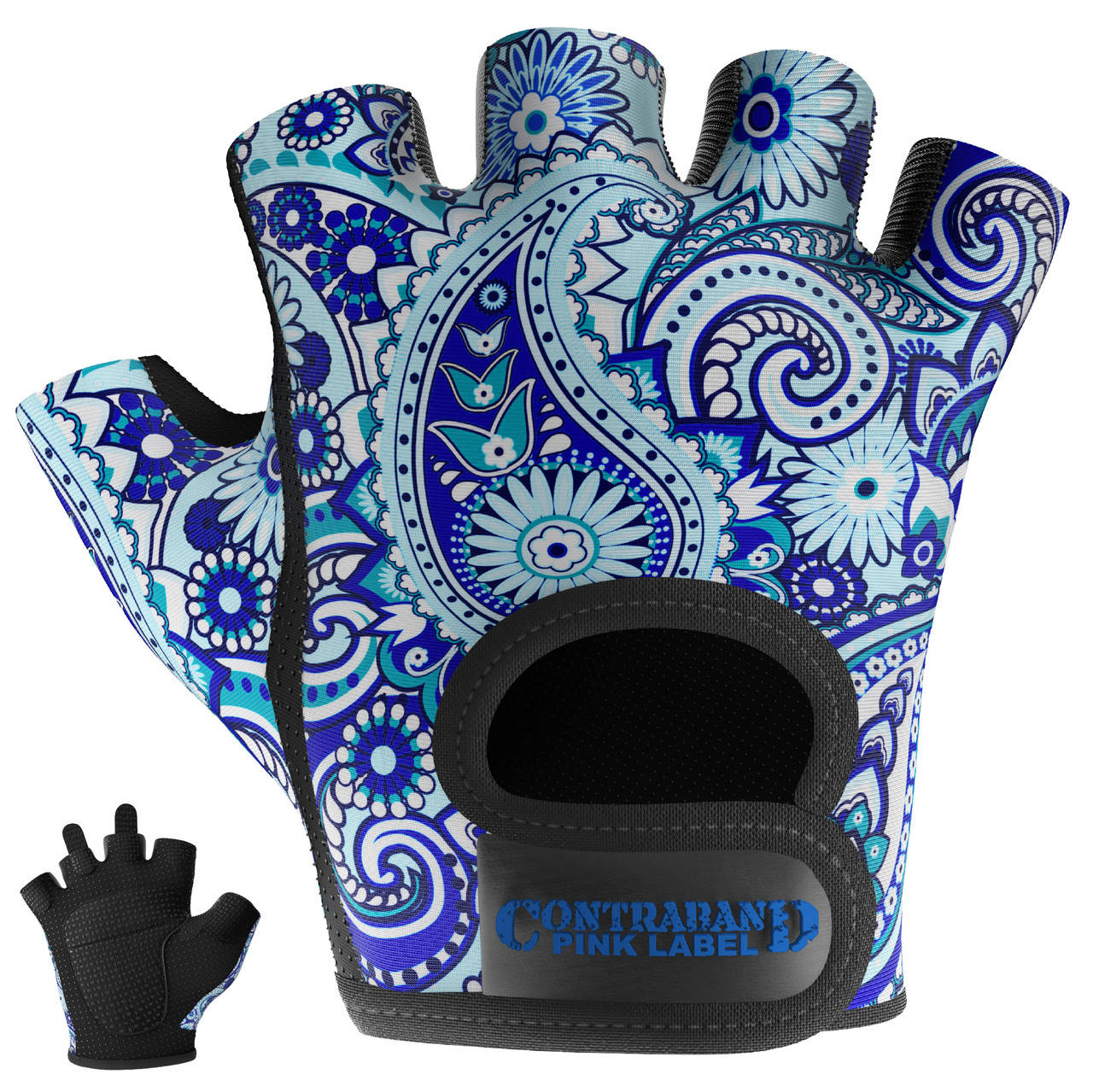 

Женские перчатки для фитнеса Contraband Pink Label 5387 Paisley Print Gloves