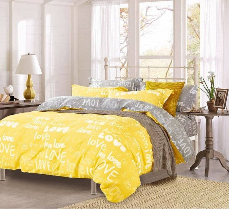 

Лав желтый - Бязь Gold - Полуторный комплект