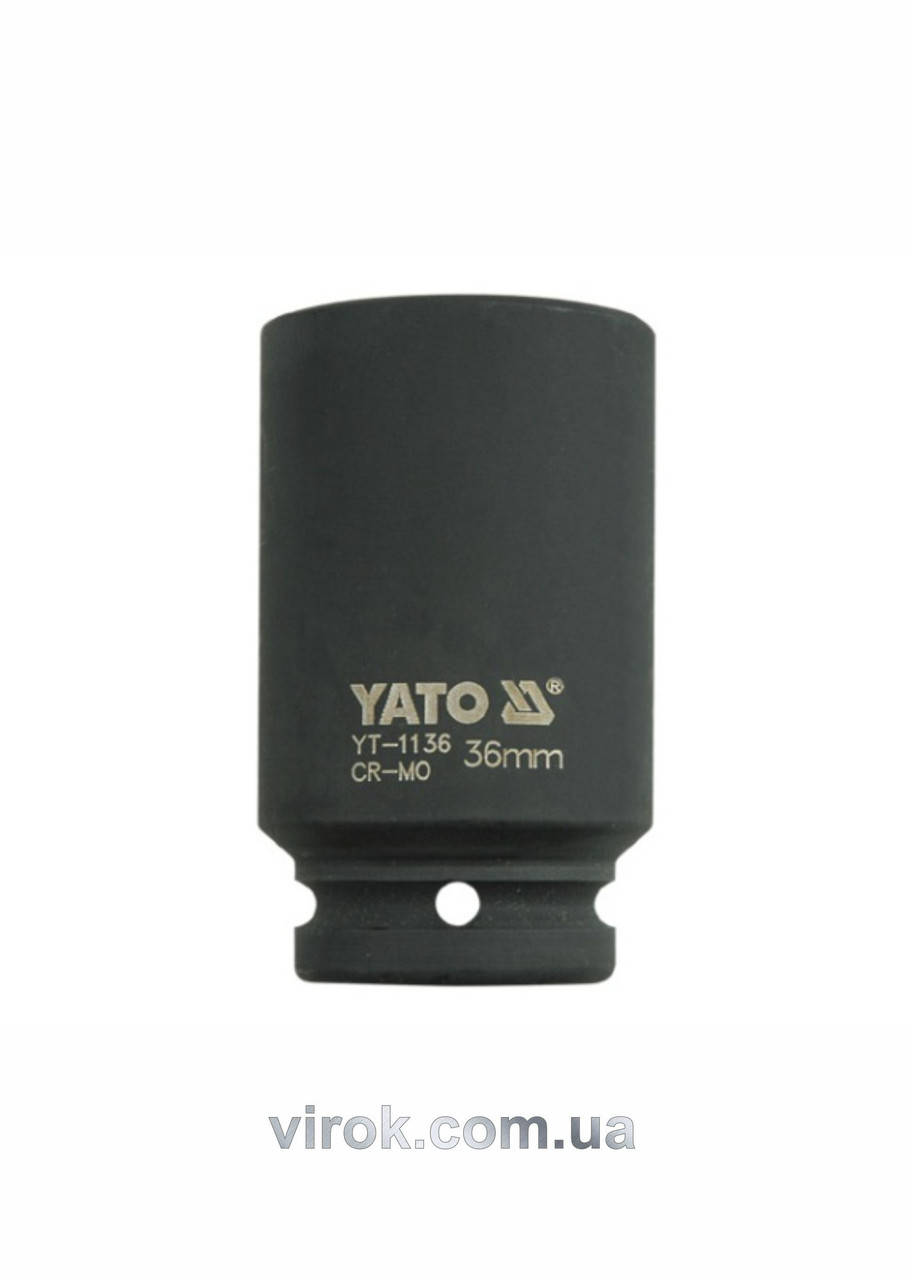 

Головка торцевая ударная шестигранная YATO 3/4" М36 х 90 мм YT-1136