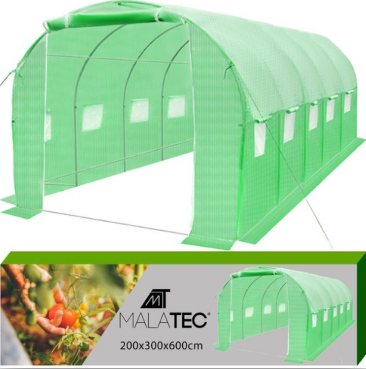 

Теплица парник 300 см х 600 см MALATEC зеленый 1687, Зелёный