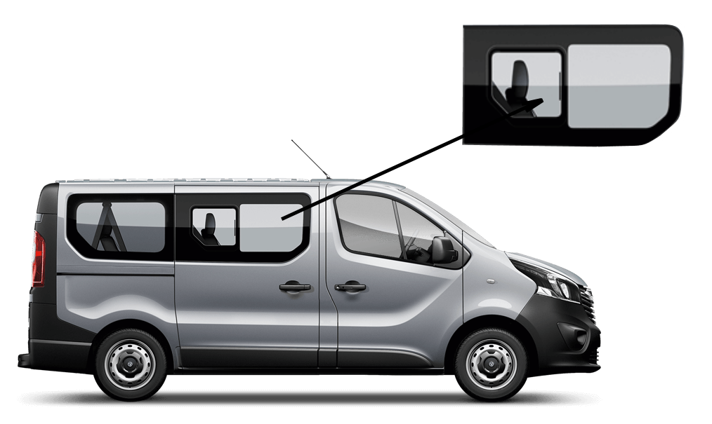 

Боковое стекло Opel Vivaro 2014-2018 с форточкой правое