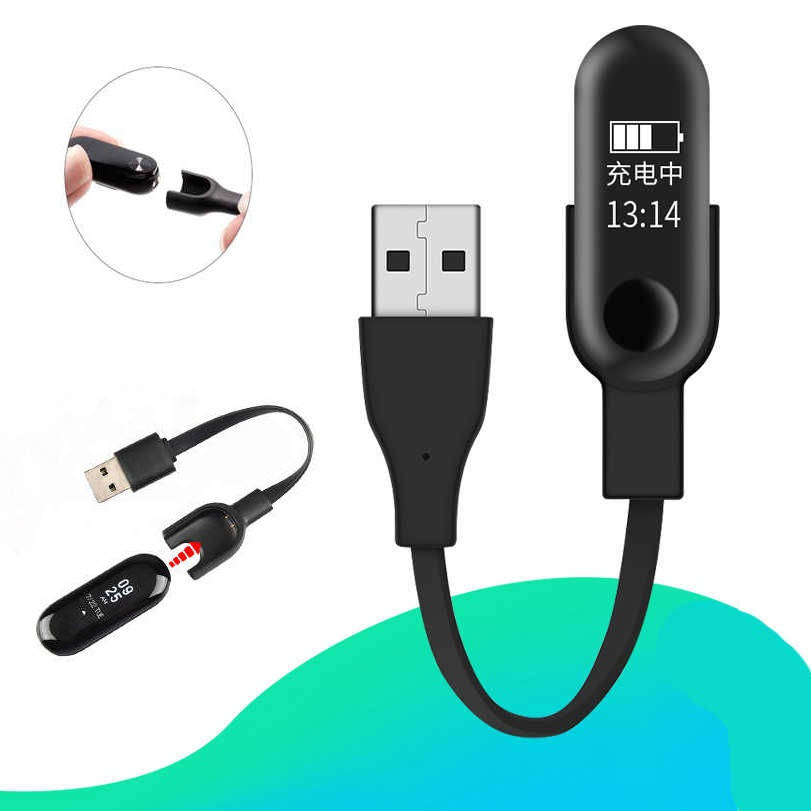 

Кабель USB зарядный для фитнес-браслета Xiaomi Mi Band 3 чёрный