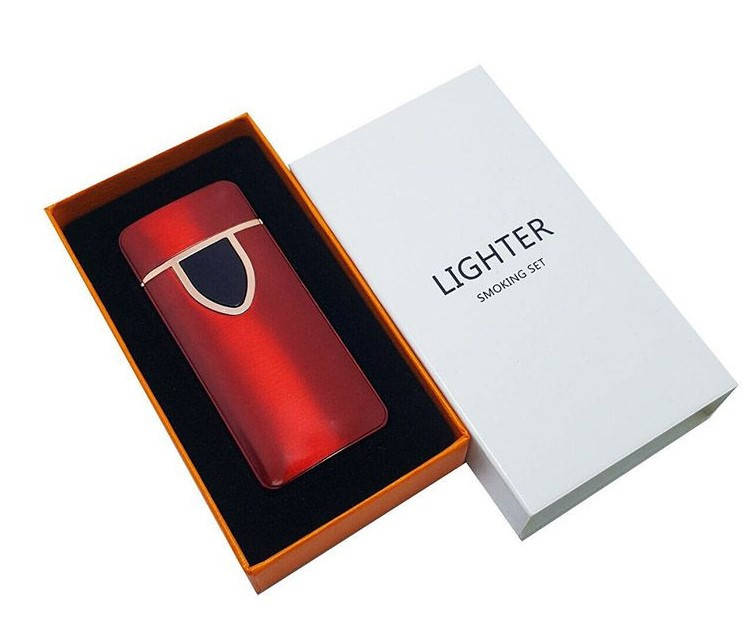 

Спиральная сенсорная электрическая USB зажигалка Lighter Красная