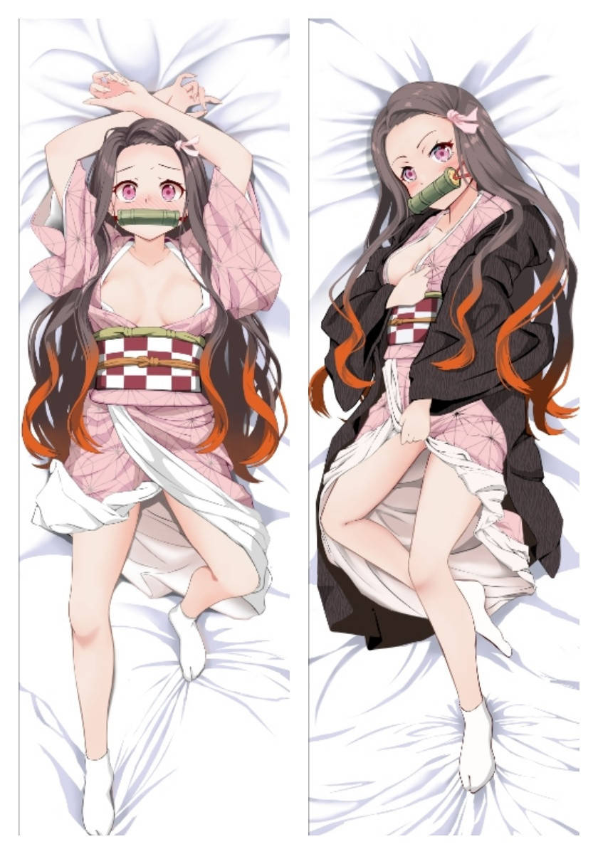 

150х50 см 1100 грн Камадо Незуко Клинок Рассекающий Демонов Kamado Nezuko Подушка Дакимакура со съёмной навол, Разные цвета