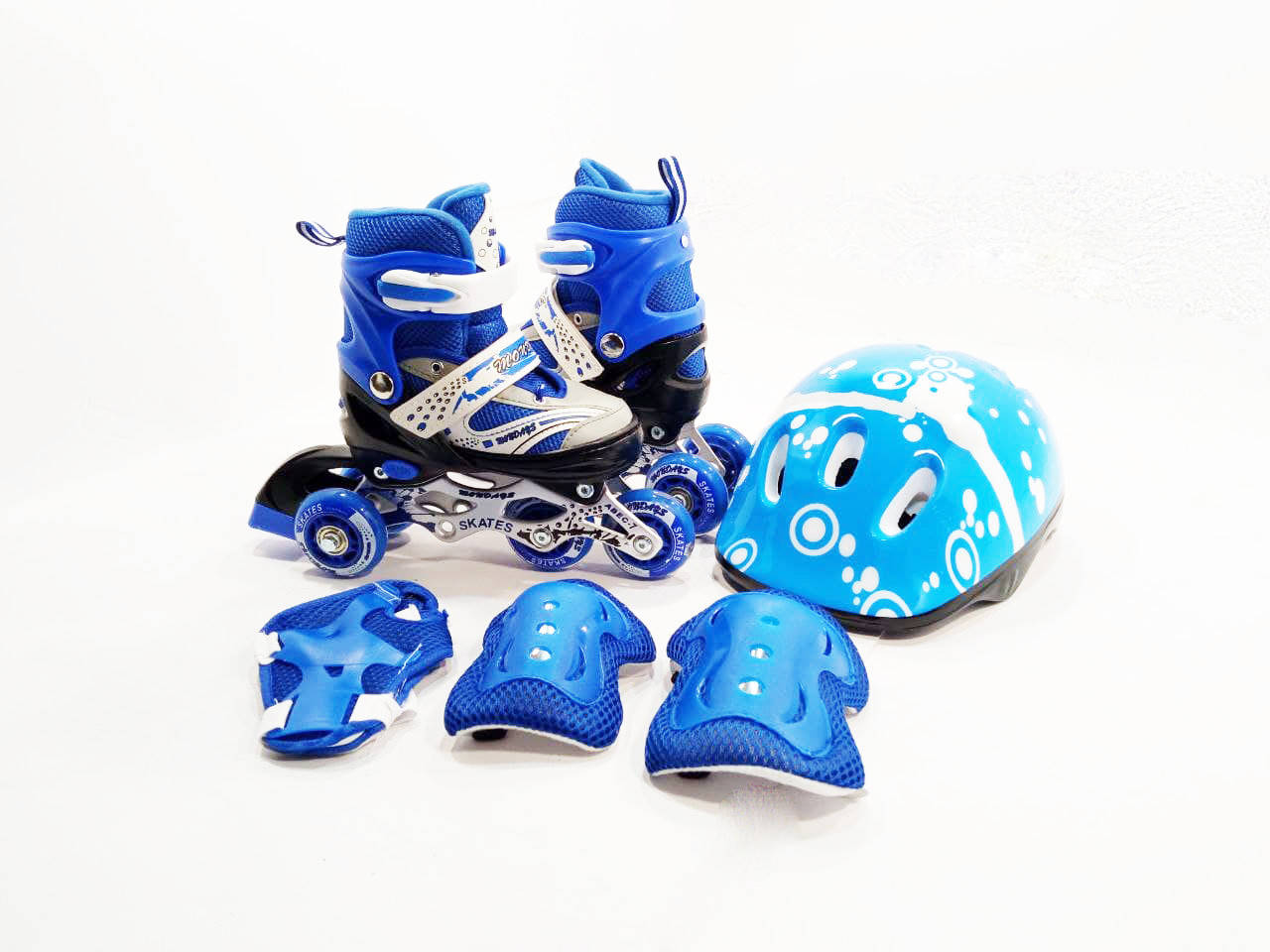 

Детские ролики для начинающих комплект размер 29-33 и 34-37 LikeStar синий цвет Y1