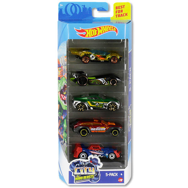 

Подарочный набор машинок Hot Wheels City Robo Beasts 1:64 (GHP63) (01806), Разные цвета