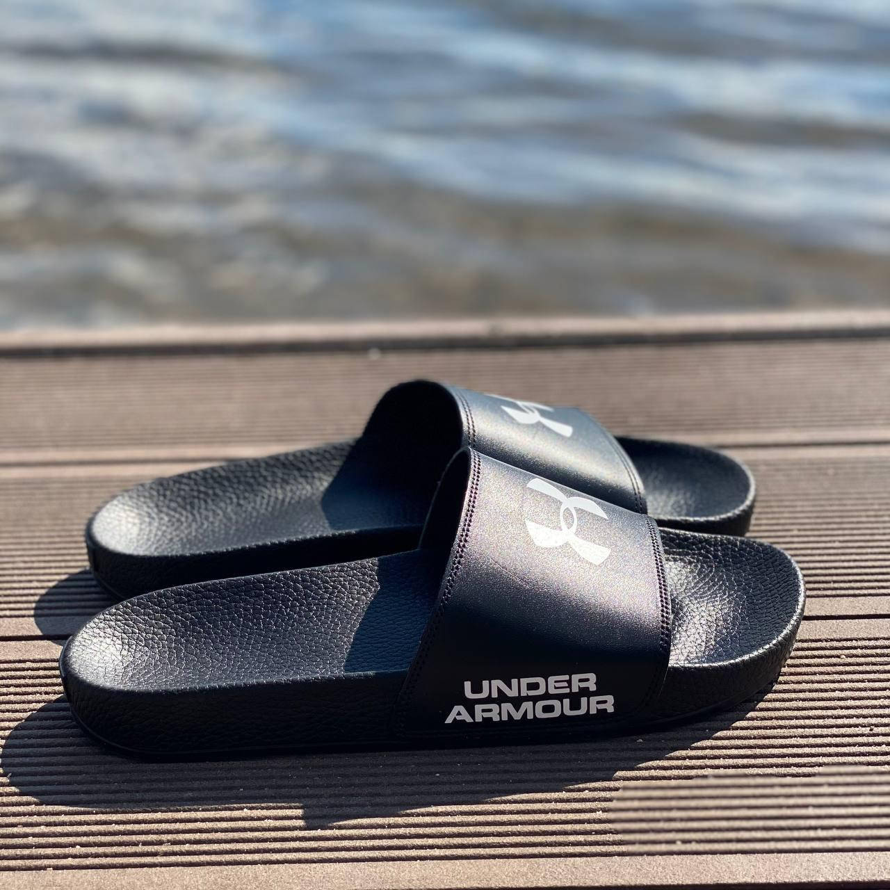

Шлепки мужские кожаные Under Armour, Черный