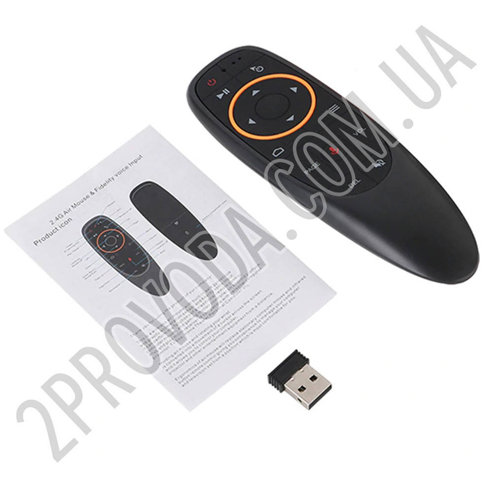 

Пульт аэромышь Air Mouse с голосовым управление для Смарт приставок и телевизоров с гироскопом, Черный