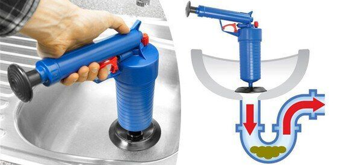 

Инструмент для прочистки канализационных труб Toilet dredge GUN BLUE Синиц, Синий