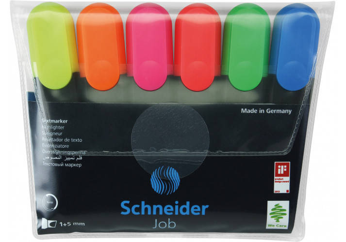 

Набор текстовых маркеров Schneider Job 6 шт в блистере