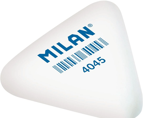 

Резинка-Ластик Milan белая треугольная 4045, Белый