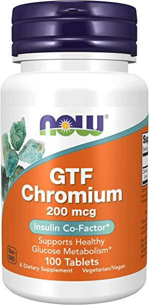 

Now Foods, Chromium GTF (100 таб. по 200 мкг), хром хелат GTF