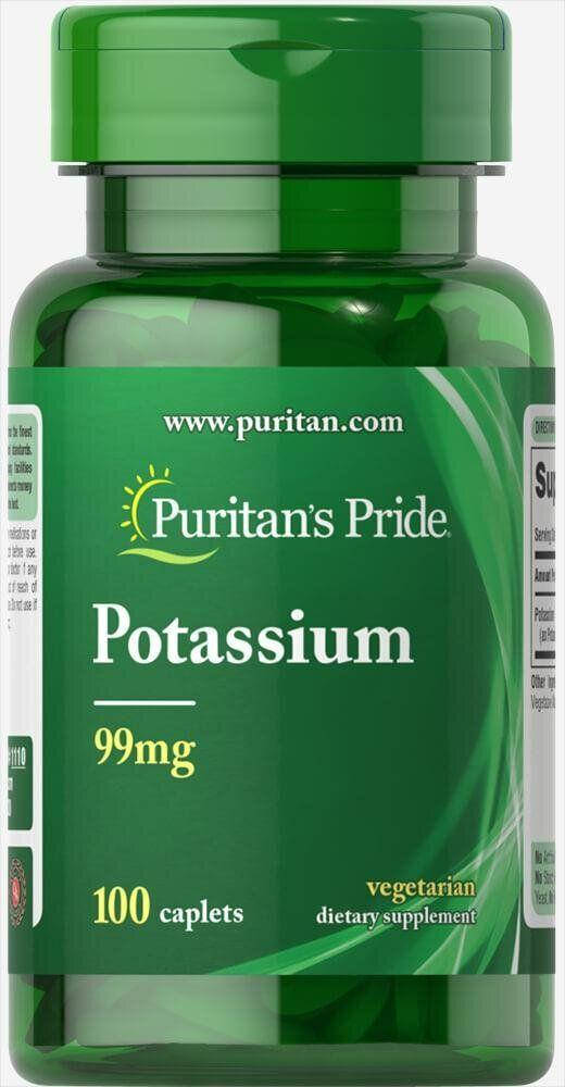 

Калий, Potassium, Puritan's Pride, 99 мг, 100 капсул (PTP-11110)