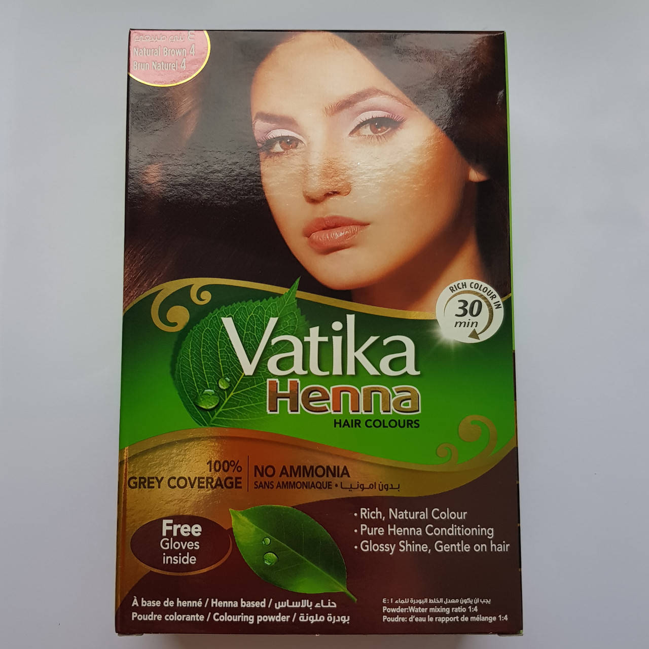 

Индийская коричневая краска для волос с хной Vatika Henna