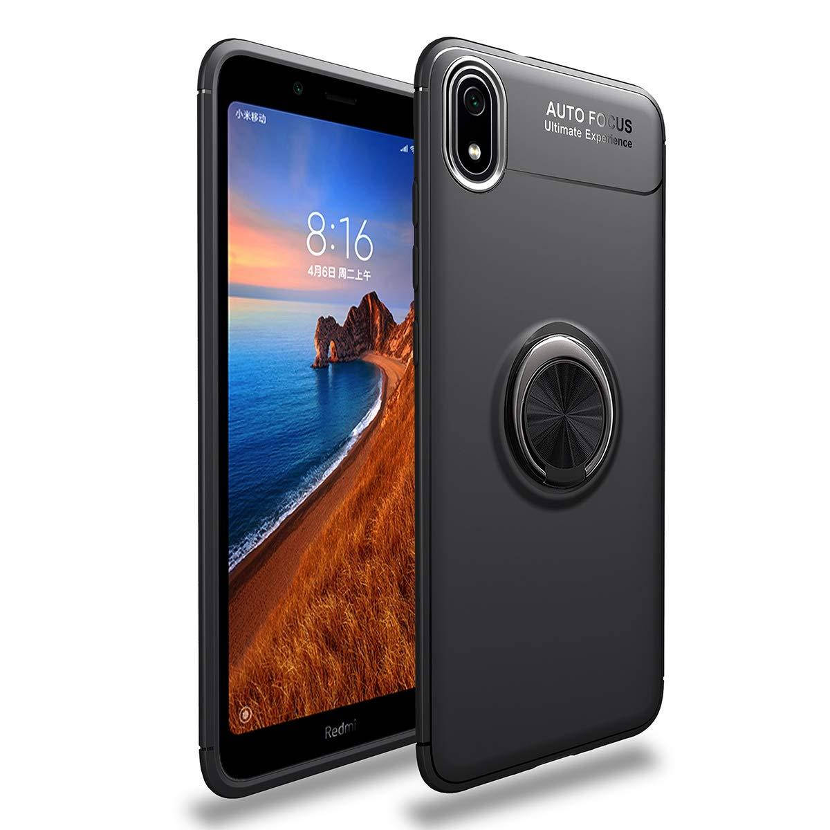 

Чехол TPU Ring для Xiaomi Redmi 7A бампер оригинальный с кольцом Black, Черный