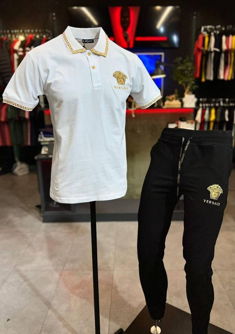 

Брендовый мужской летний комплект штаны + поло VERSACE