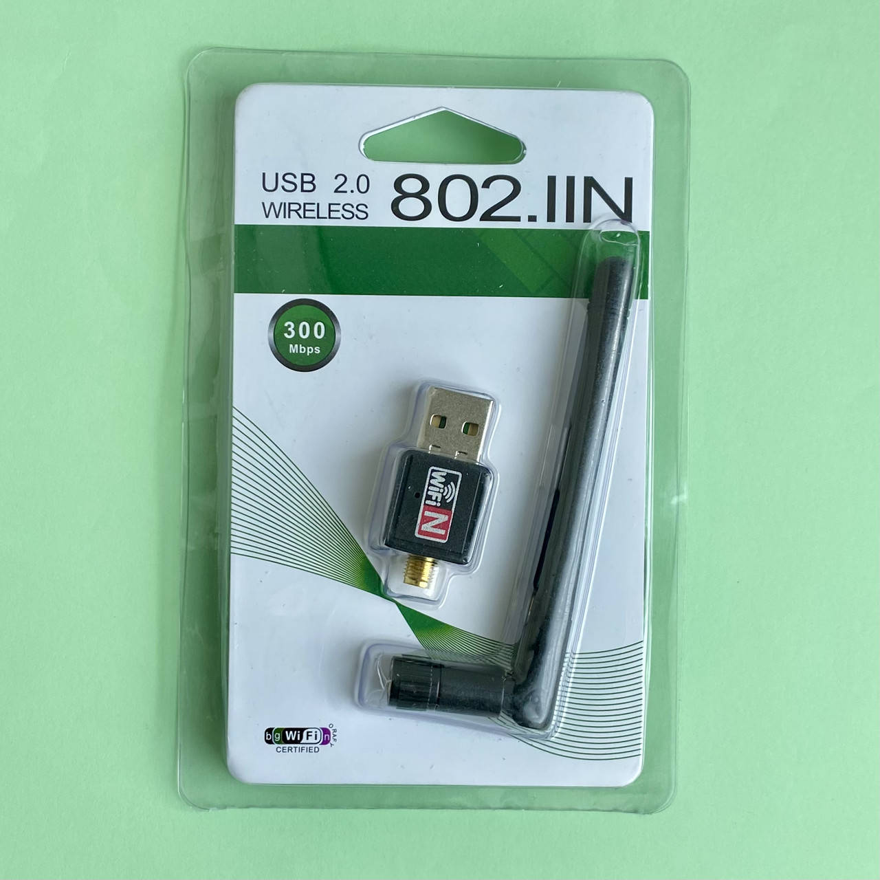 

Wi Fi USB 2.0 адаптер 802.11n 300 мБит для беспроводной связи, с антенкой