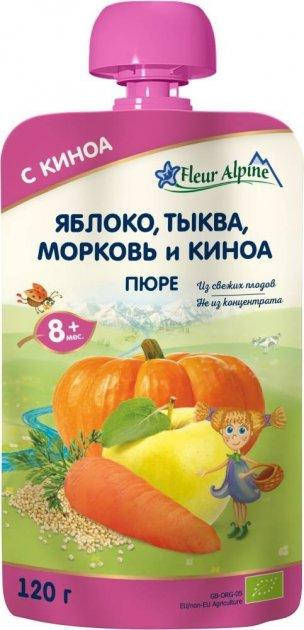 

Fleur Alpine Organic Пюре Яблоко-морковь-тыква с киноа 8м+ (120 г)