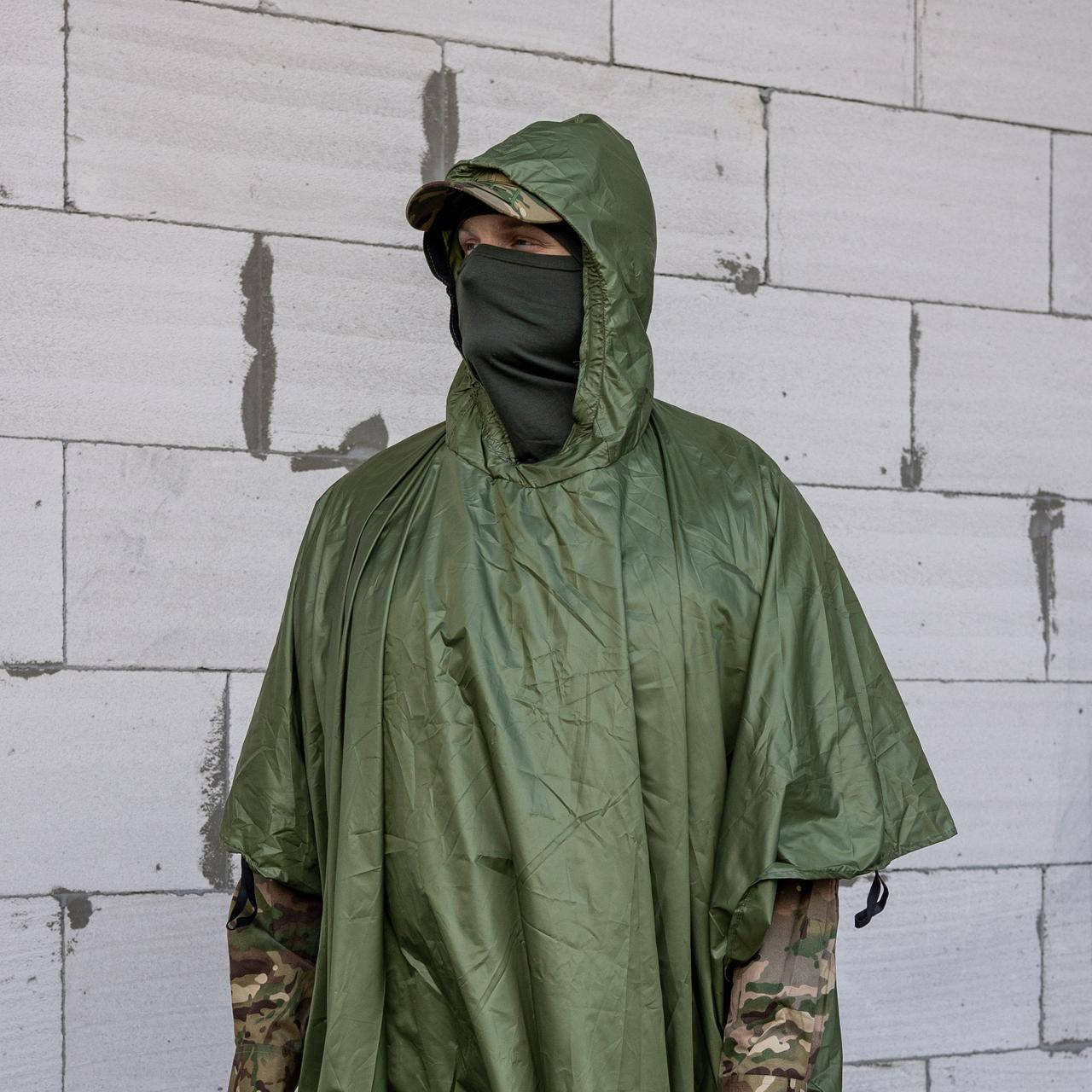 

Военный плащ пончо (Хаки,Черный)