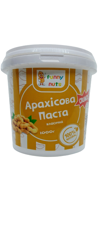 

Арахісова паста FunnyNuts класична - кранч 1000 г