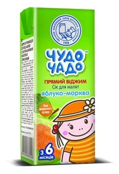 

Детский сок Чудо-чадо , 200мл Яблочно-морковный