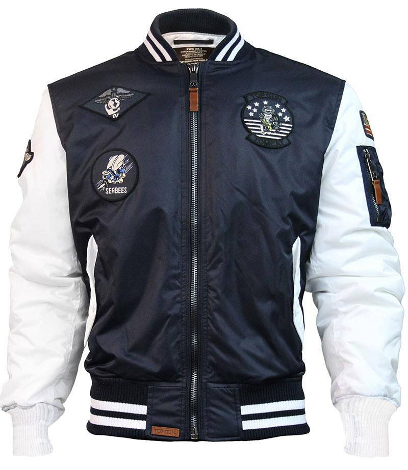 

Оригинальный бомбер Top Gun MA-1 Color Block Bomber Jacket TGJ1649 (Navy/White)