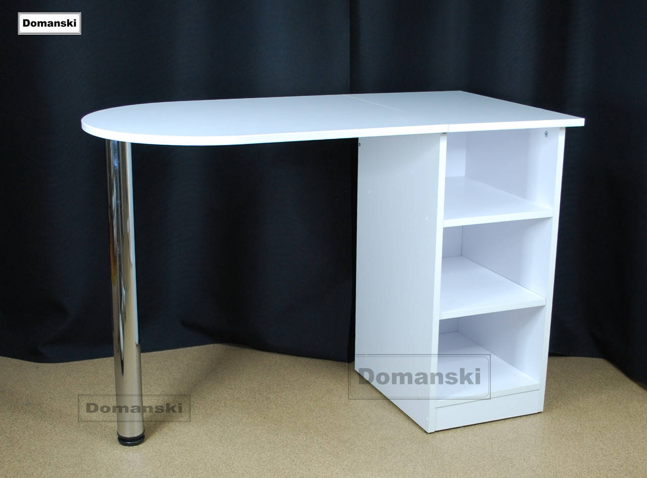 

Маникюрный стол тумбочка. С полками., Белый