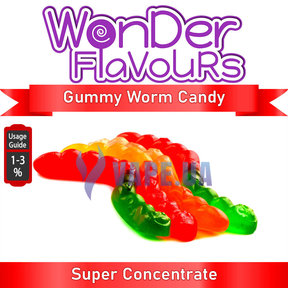 

Wonder Flavours (SC) - Gummy Worm Candy (Жевательная конфета), 10 мл.