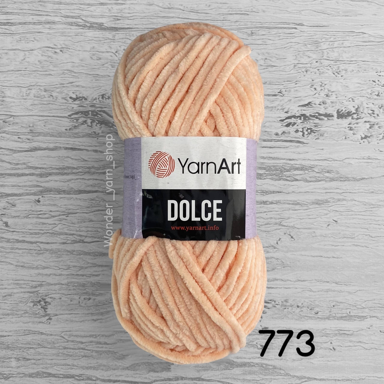 

Плюшевая пряжа YarnArt Dolce (ЯрнАрт Дольче) 773, абрикос