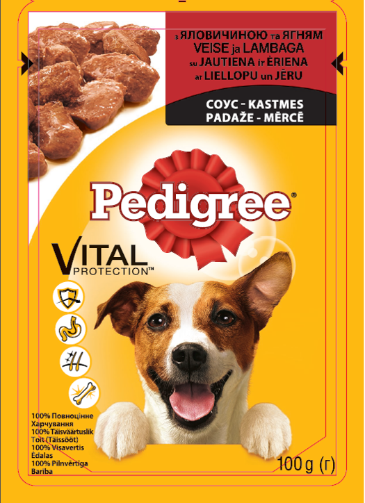 

Педигри (Pedigree) ягненок/печень 24*100г